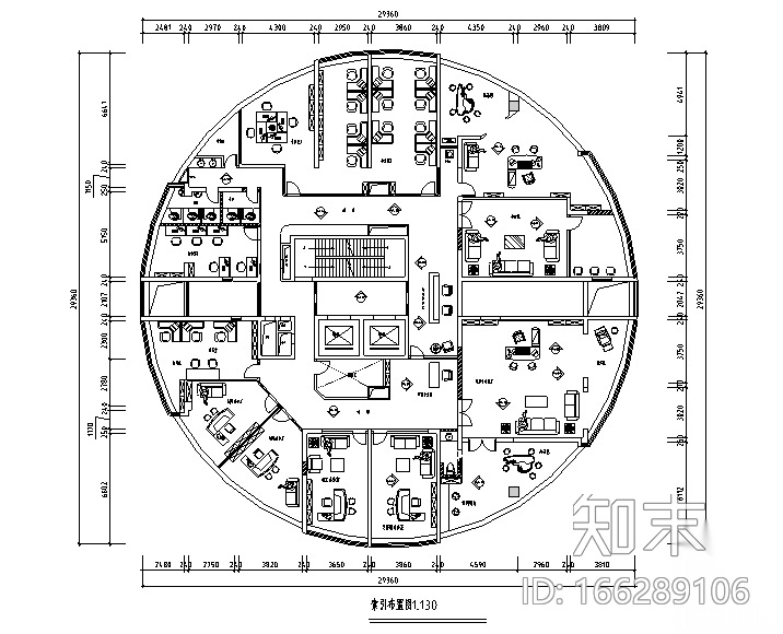 [江西]国际金融办公空间设计施工图（附效果图）cad施工图下载【ID:166289106】