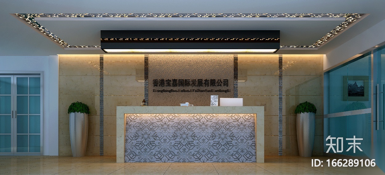 [江西]国际金融办公空间设计施工图（附效果图）cad施工图下载【ID:166289106】