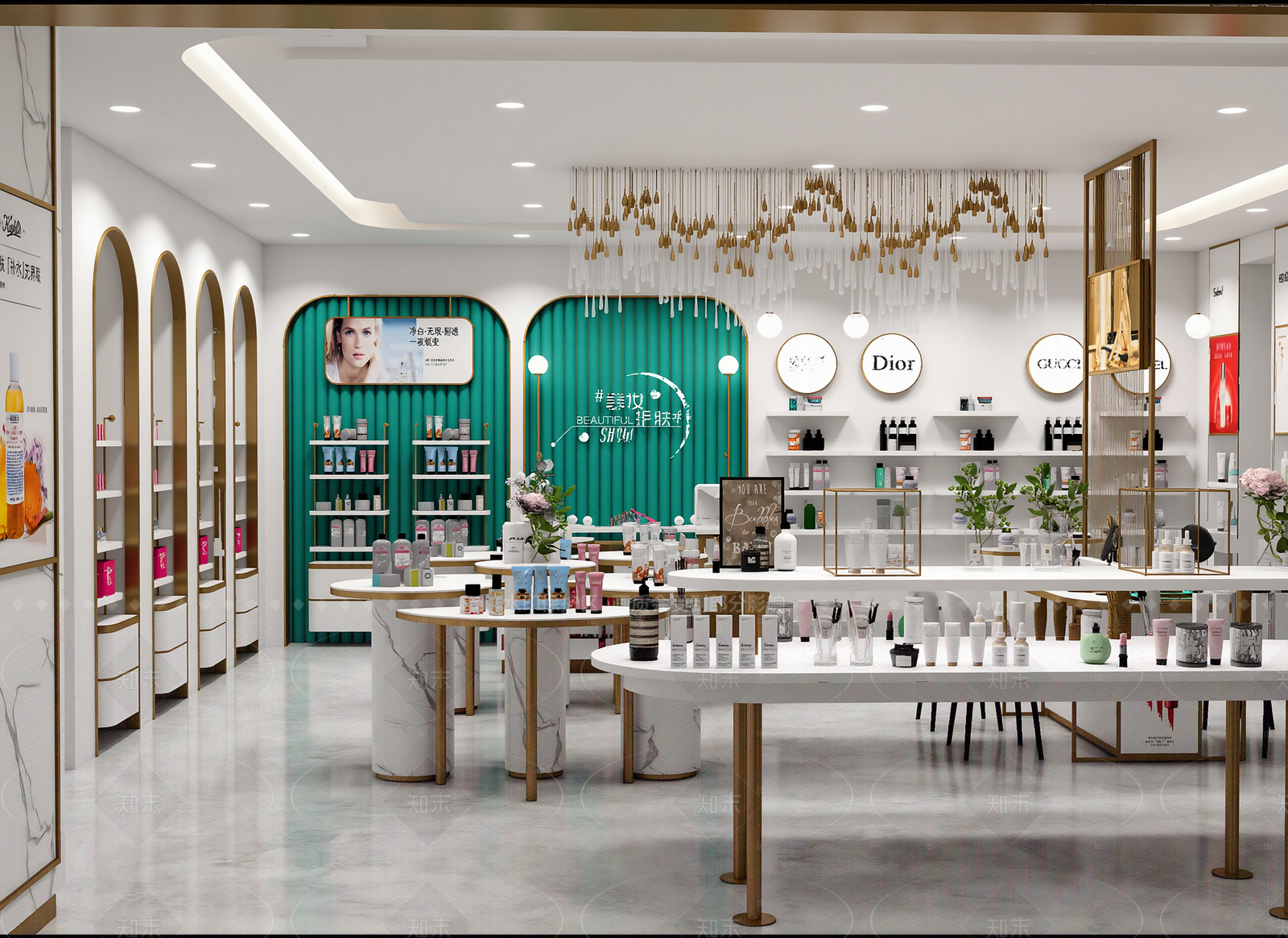 现代化妆品展台3D模型下载【ID:1214964812】