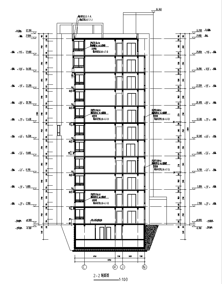 [宁夏]新中式住宅建筑施工图(含人防、商业、幼儿园及...cad施工图下载【ID:149527175】