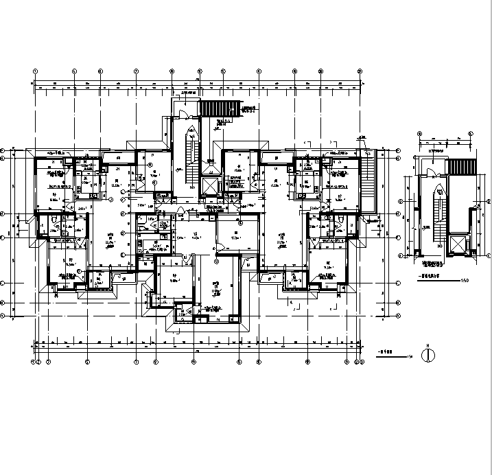 [宁夏]新中式住宅建筑施工图(含人防、商业、幼儿园及...cad施工图下载【ID:149527175】