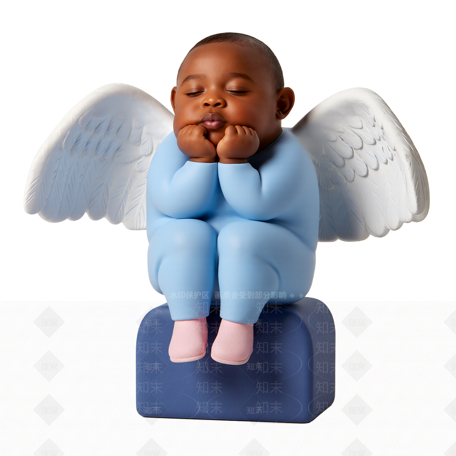 天使雕塑3D模型下载【ID:1206192271】