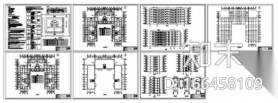 [大连]某六层住宅小区建筑施工图（毕业设计）cad施工图下载【ID:166458109】