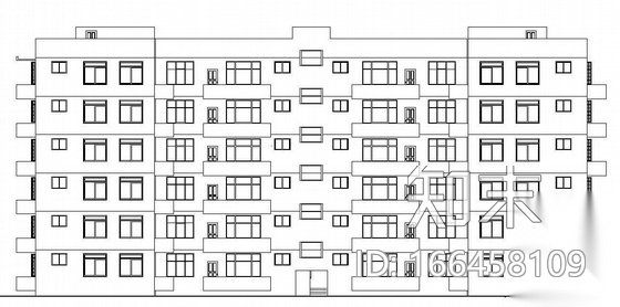 [大连]某六层住宅小区建筑施工图（毕业设计）cad施工图下载【ID:166458109】