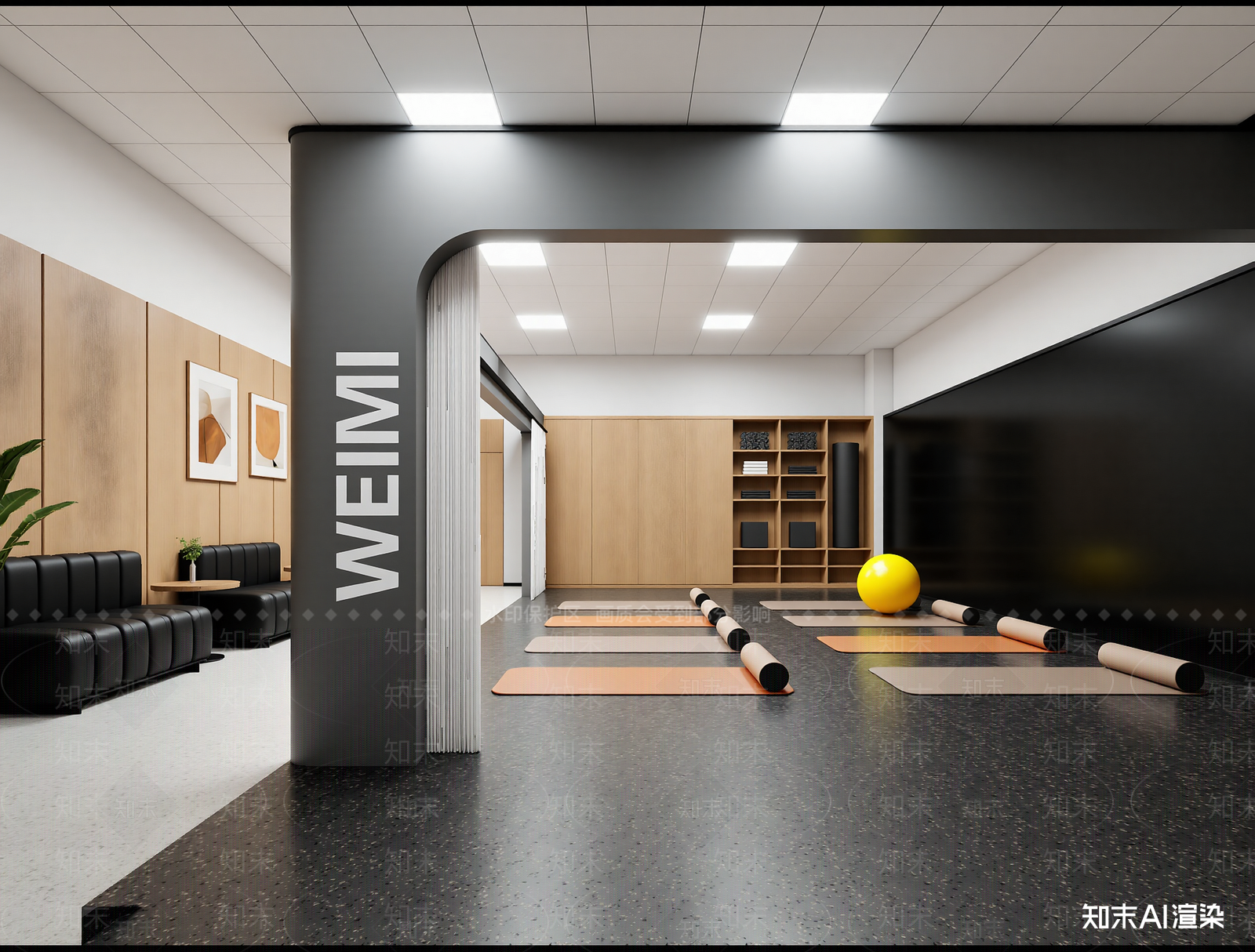 瑜伽室3D模型下载【ID:1213983949】