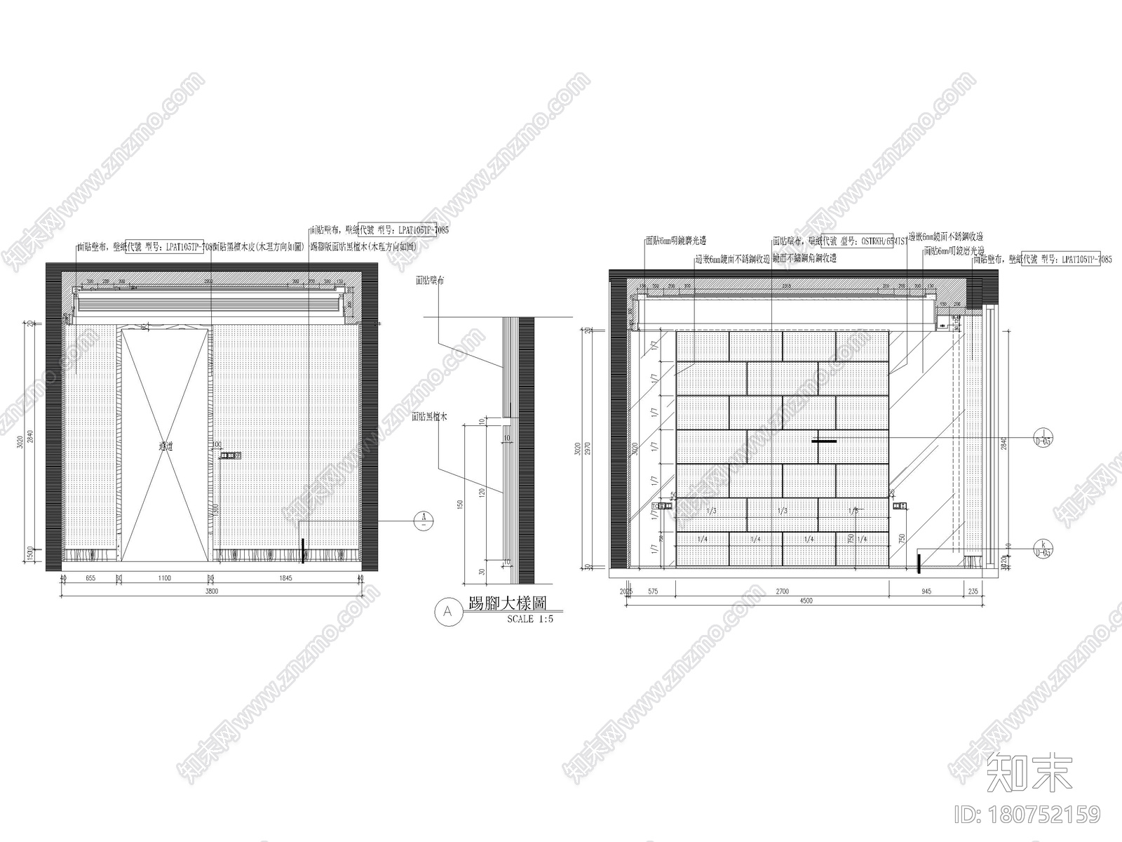 [杭州]西溪诚园270㎡现代跃层样板间施工图施工图下载【ID:180752159】