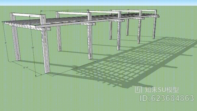 木格子SU模型下载【ID:623684863】