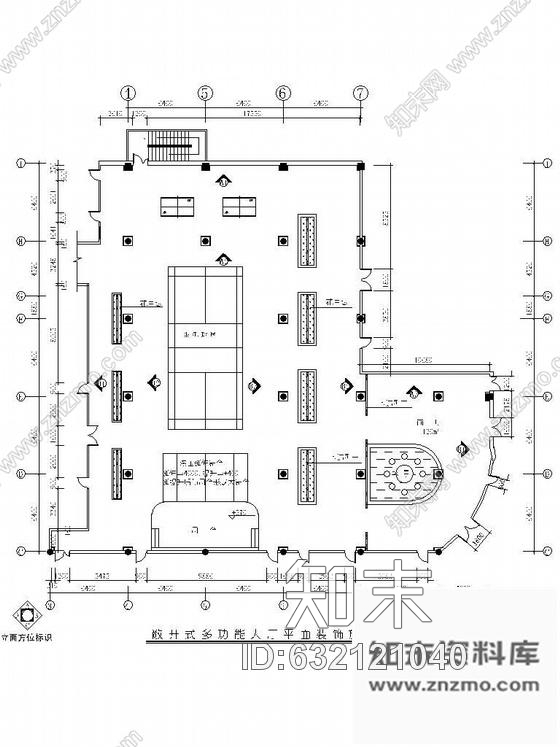 施工图敞开式多功能运动厅装修图cad施工图下载【ID:632121040】