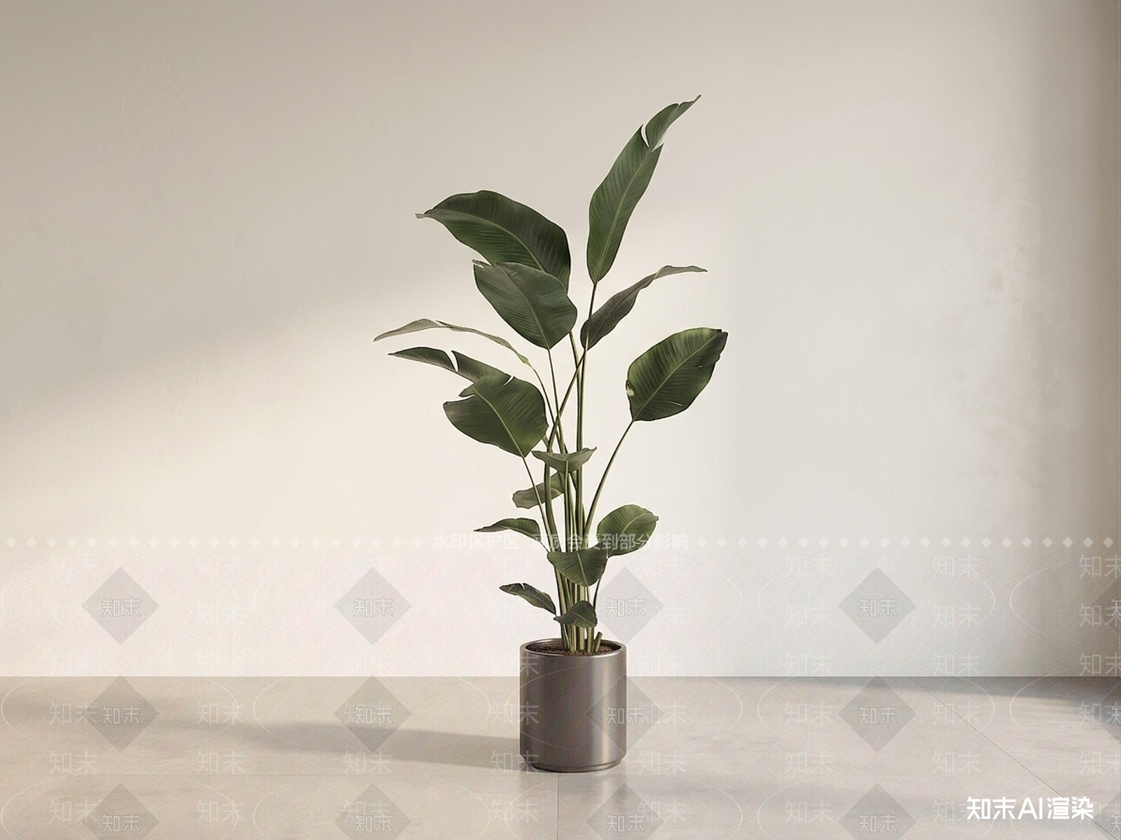 装饰性绿植盆栽3D模型下载【ID:1227478086】