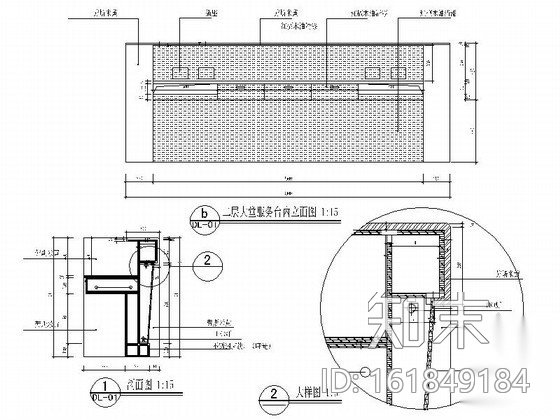 休闲会所沐足大堂室内装修图cad施工图下载【ID:161849184】