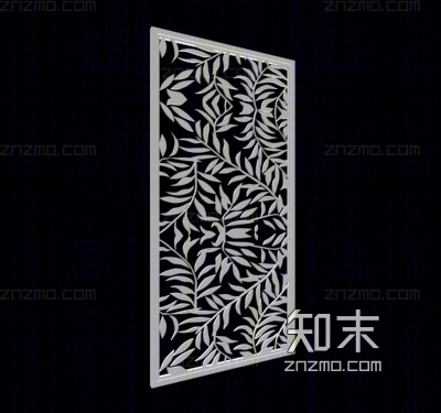 现代木艺隔断3D模型下载【ID:92868233】