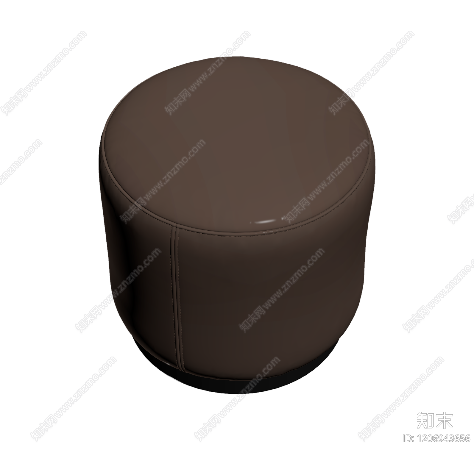 棕色皮革脚凳3D模型下载【ID:1206943656】