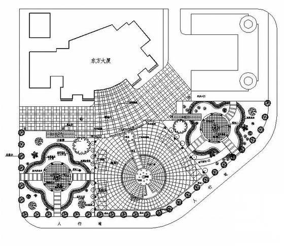 大厦广场环境设计施工图施工图下载【ID:161035142】