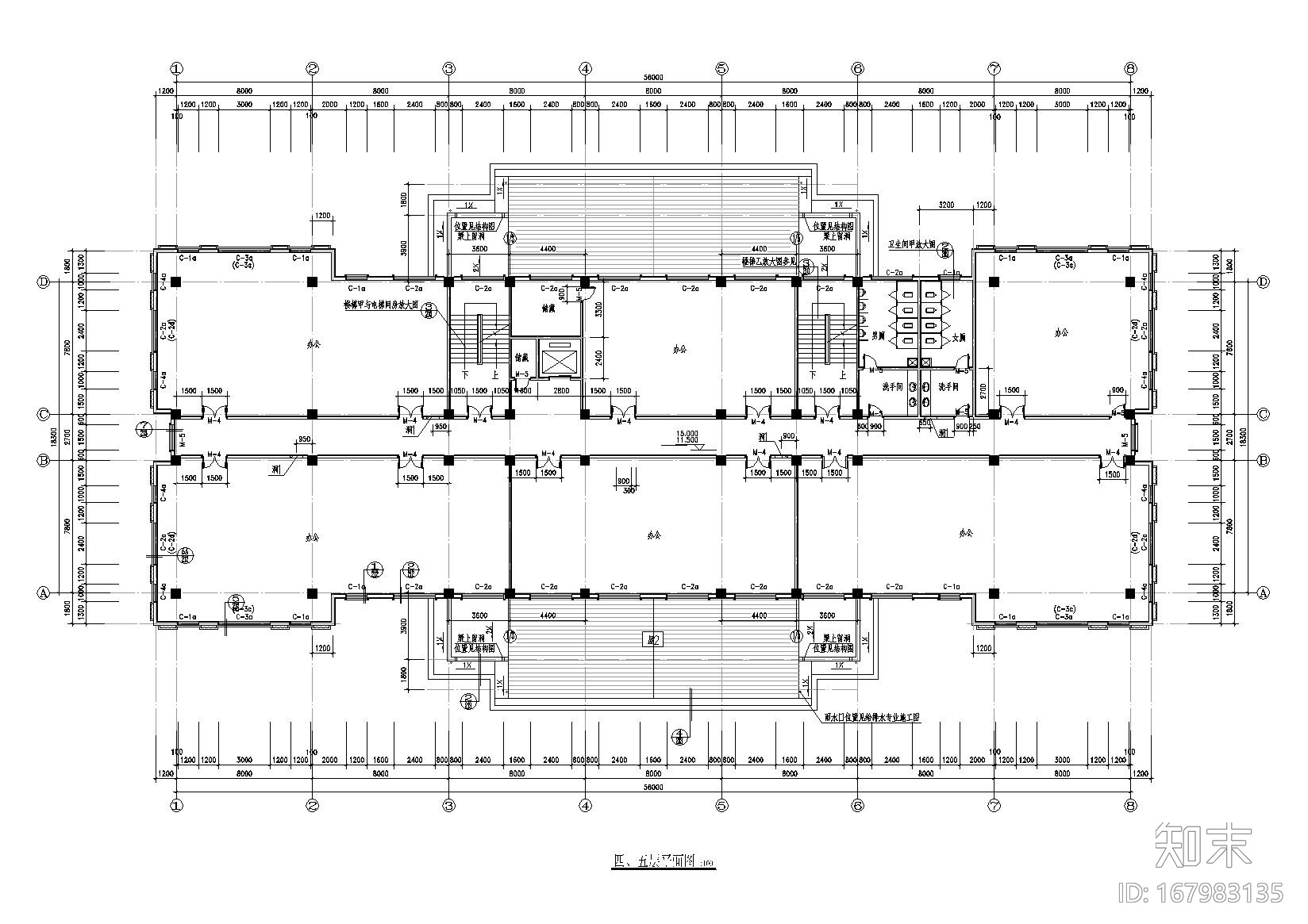 欧式办公楼施工图CADcad施工图下载【ID:167983135】