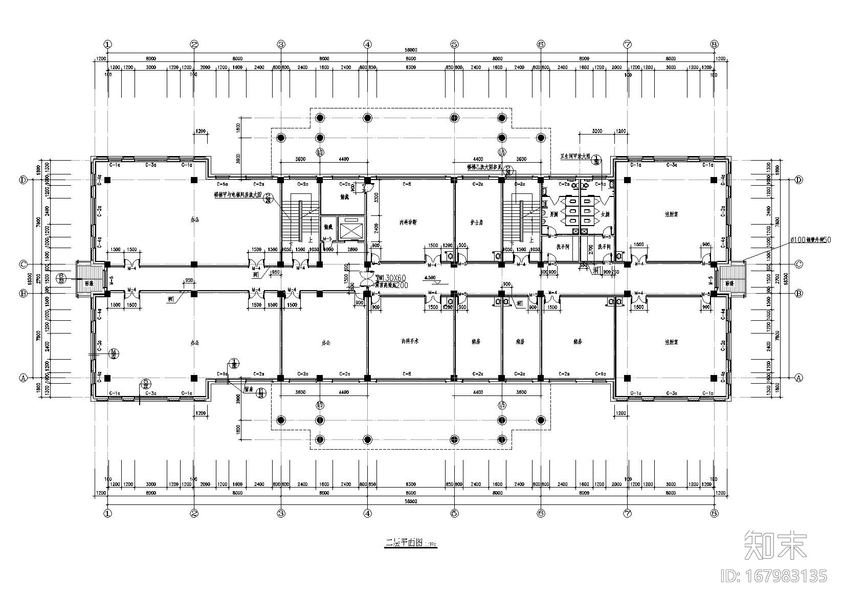 欧式办公楼施工图CADcad施工图下载【ID:167983135】