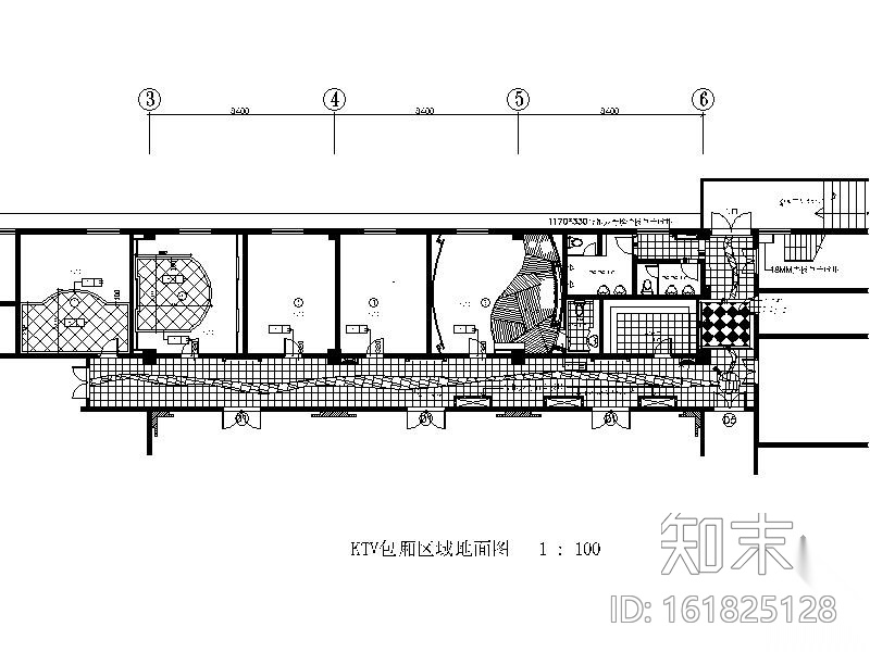 245㎡KTV装修设计图cad施工图下载【ID:161825128】