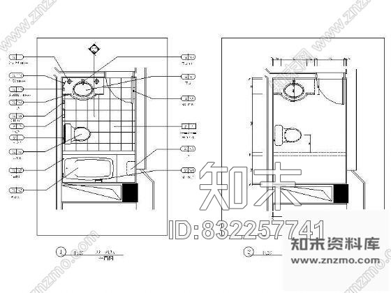 图块/节点酒店卫生间详图设计E型cad施工图下载【ID:832257741】