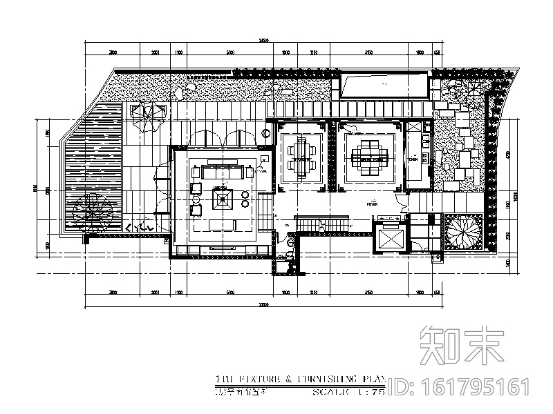 [天津]新中式别墅设计CAD施工图（含效果图）cad施工图下载【ID:161795161】