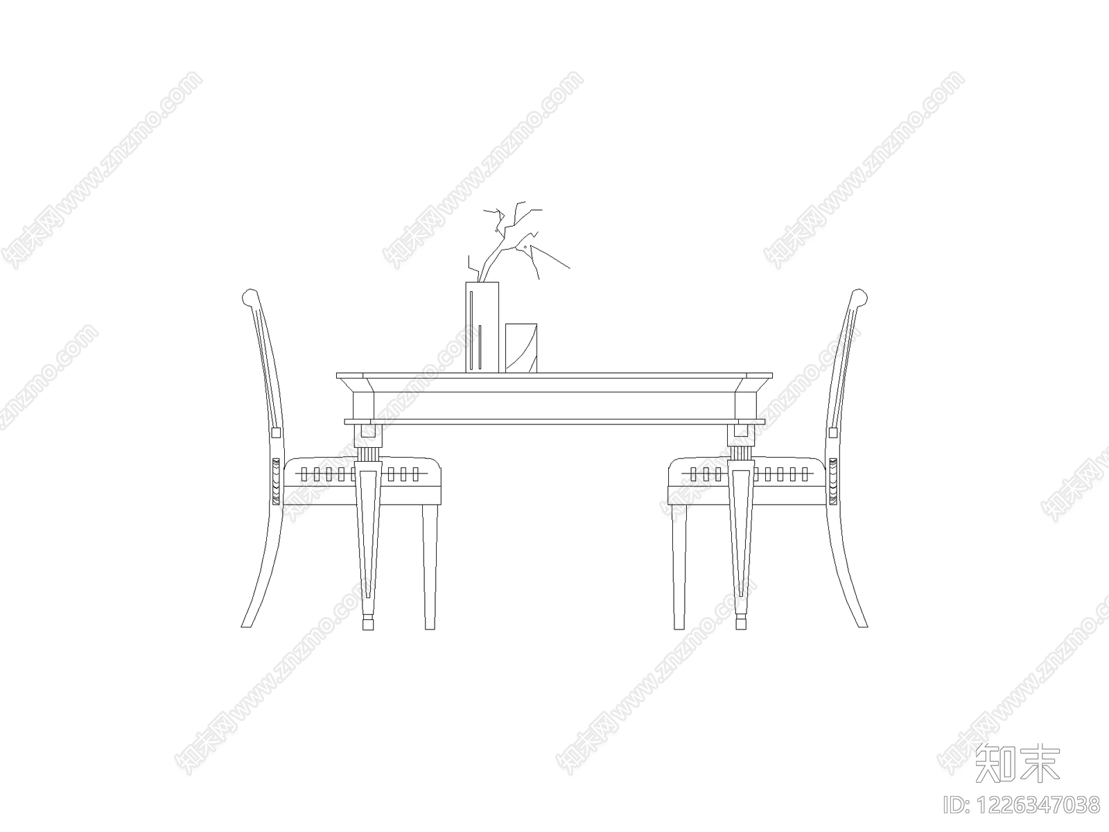 桌椅cad施工图下载【ID:1226347038】