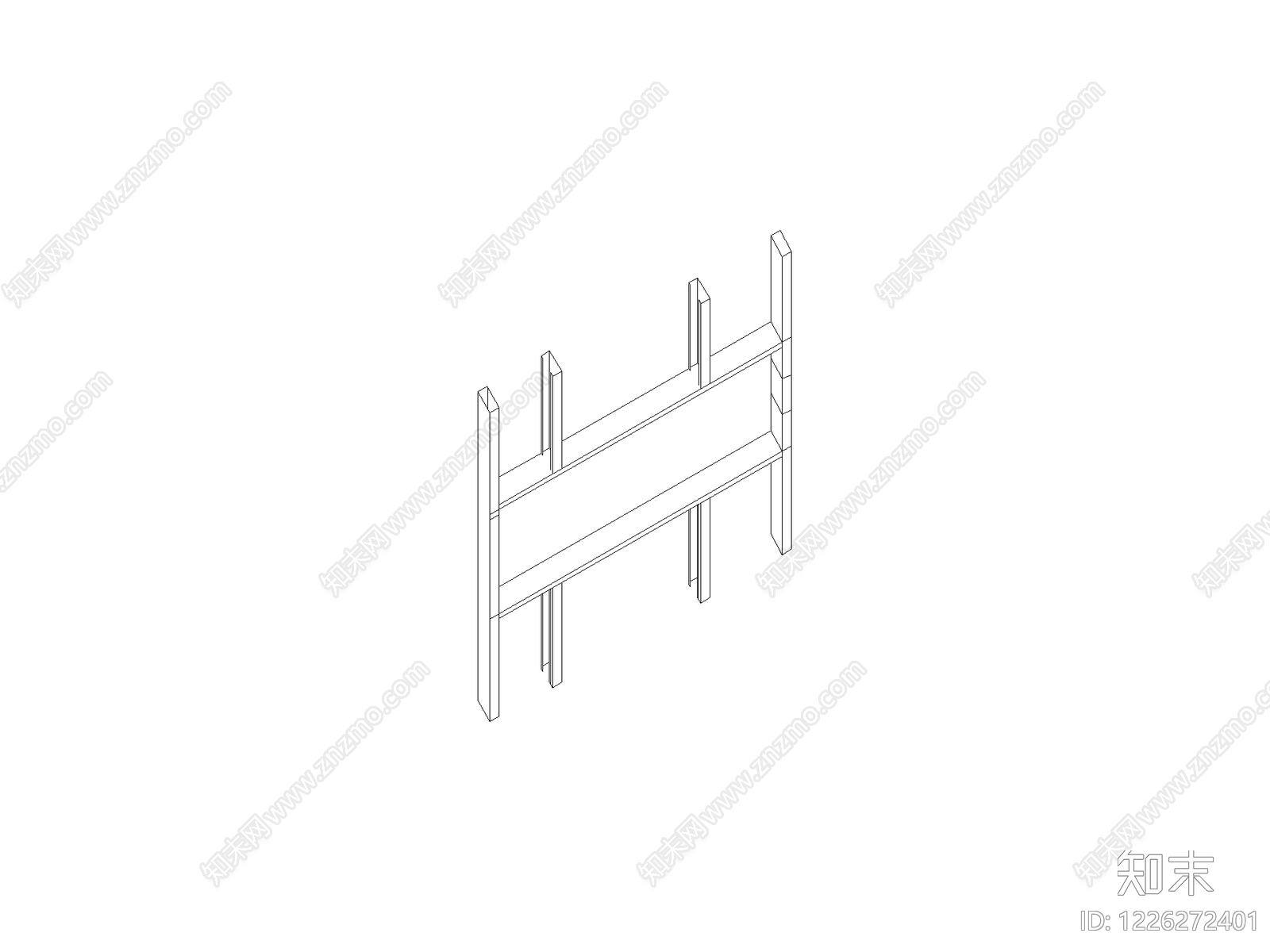 屏风隔断cad施工图下载【ID:1226272401】