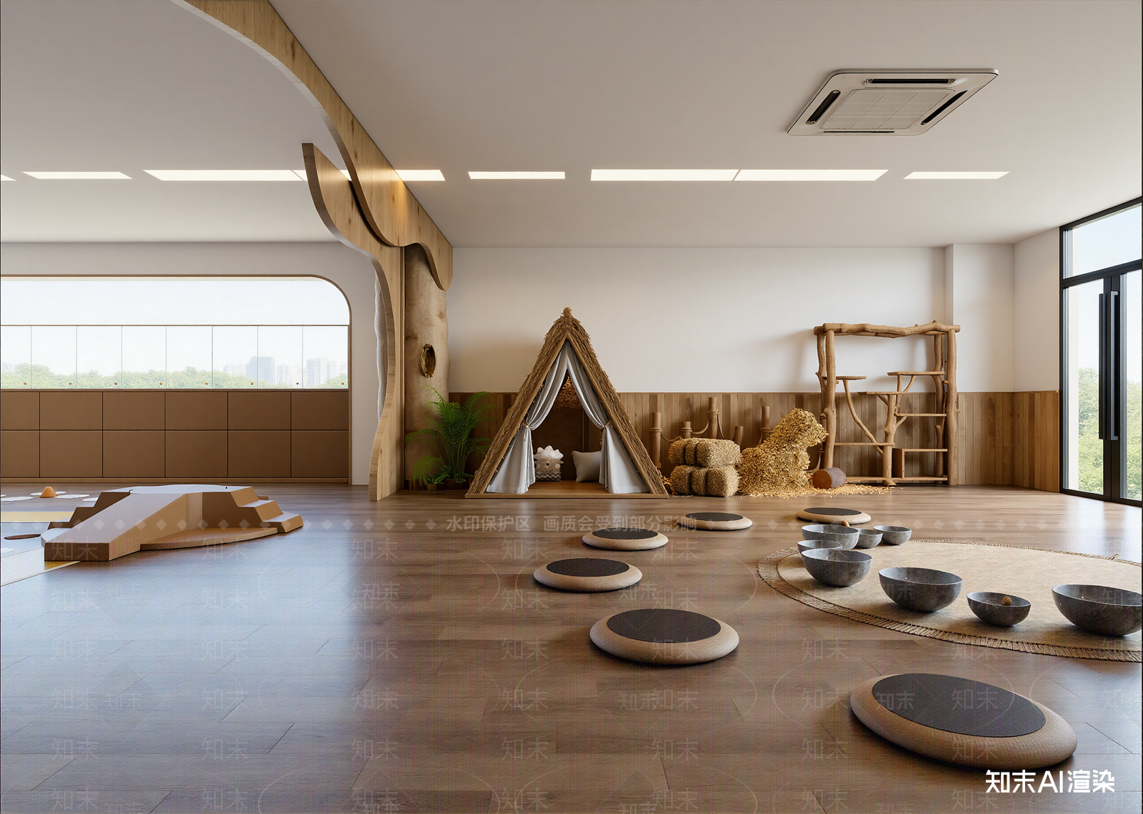 原木儿童乐园3D模型下载【ID:1215061440】
