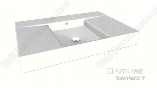 K-955-4导线®虚荣顶部浴室水槽与4“中心设置水龙头洞SU模型下载【ID:531595217】