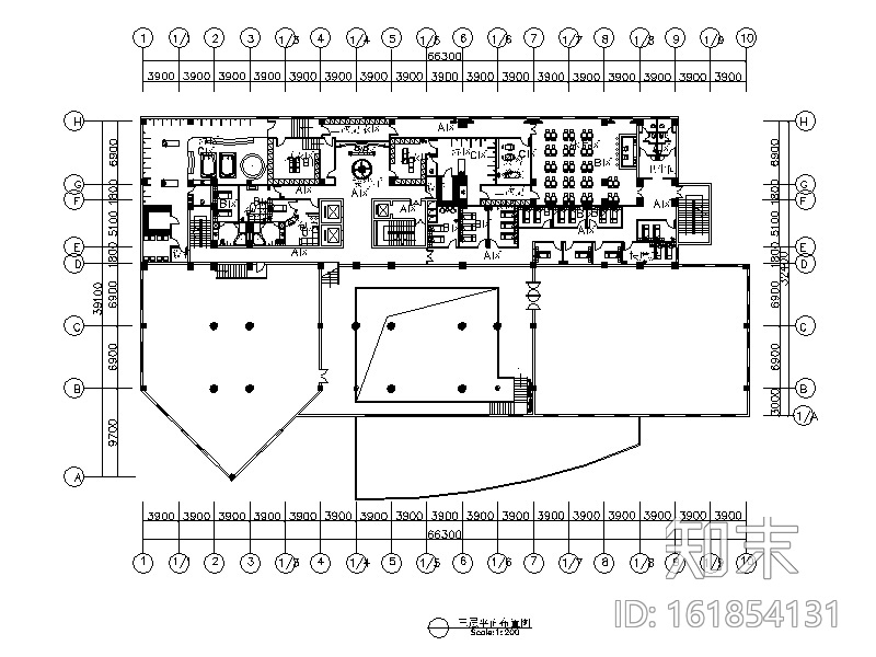 某现代风格大酒店全套CAD施工图（含效果图）cad施工图下载【ID:161854131】