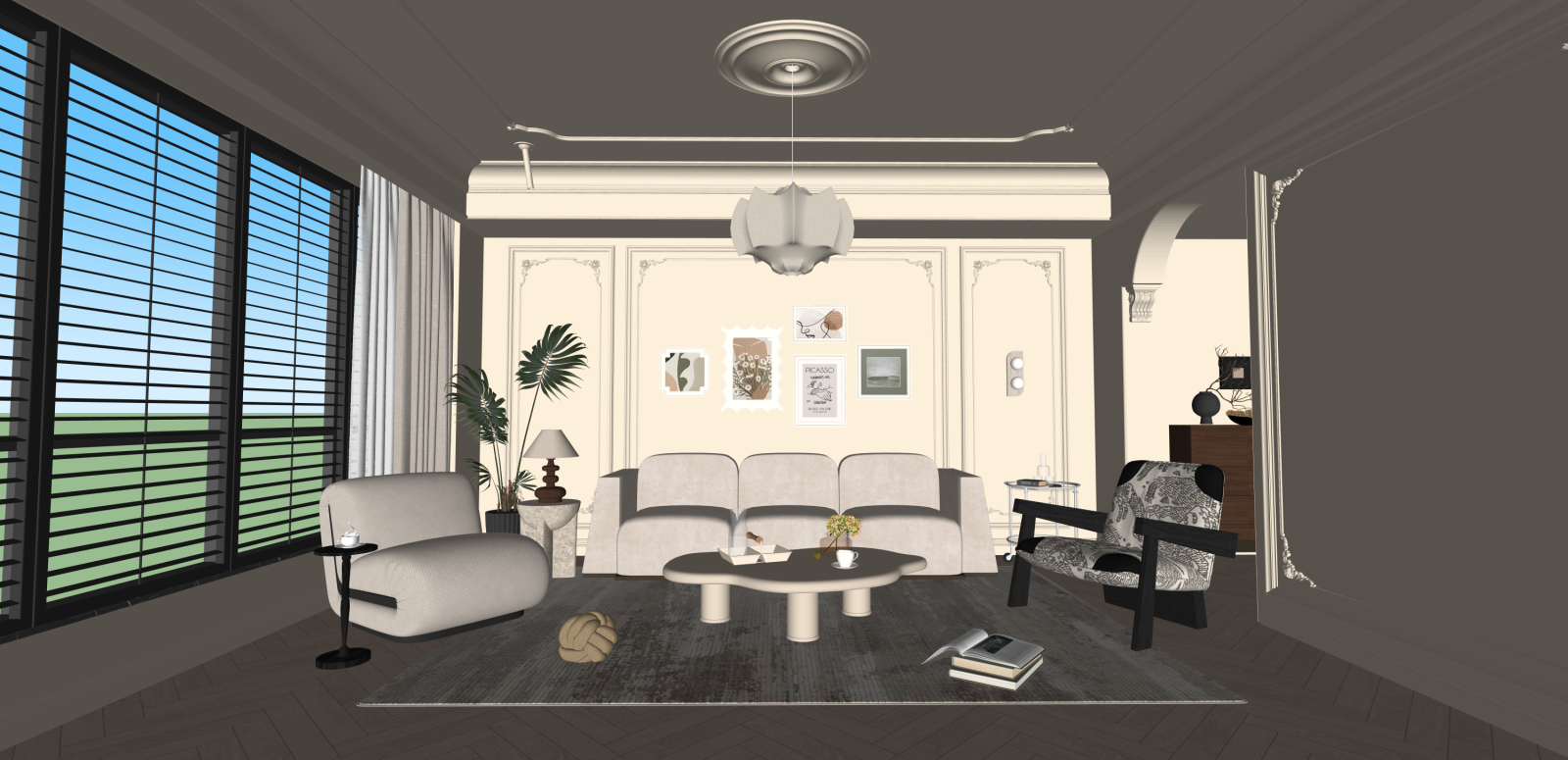 法式家居卧室SU模型下载【ID:1216066342】