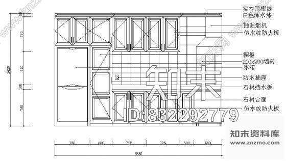 图块/节点厨房立面cad施工图下载【ID:832292779】