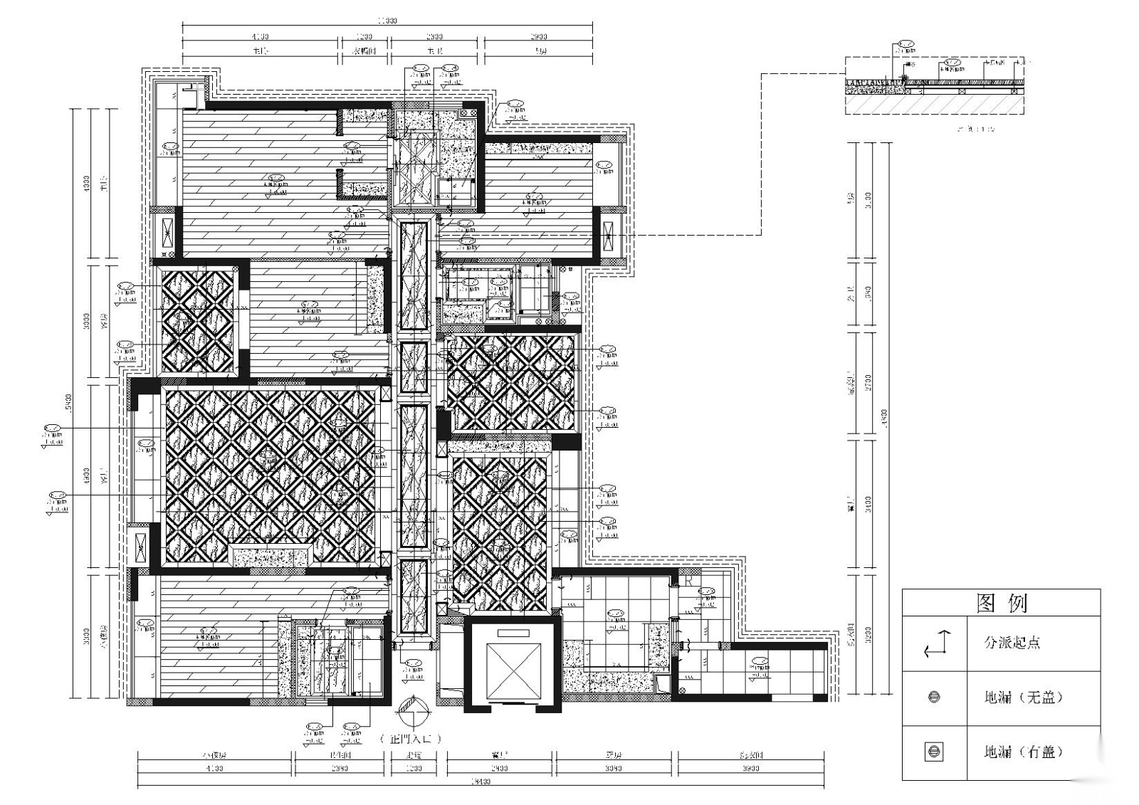 [湖南]岳阳208㎡欧式样板间施工图+实景拍摄cad施工图下载【ID:160017124】