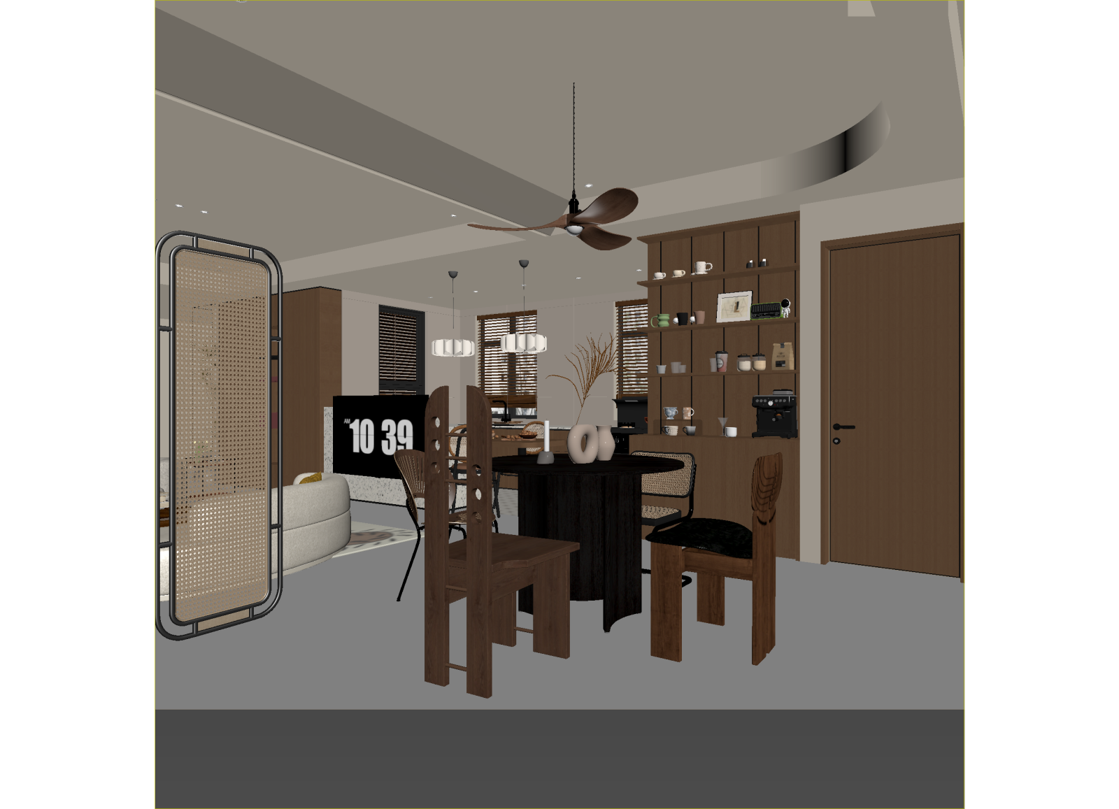 复古客餐厅3D模型下载【ID:1215091326】
