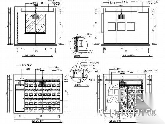 精品F户型三居室样板间施工图（含效果）cad施工图下载【ID:161893150】