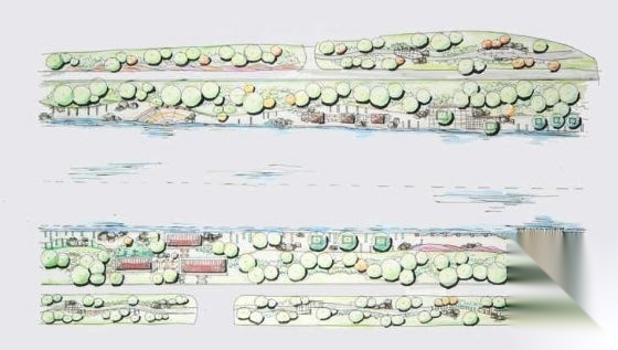 扬州北护城河景观规划设计方案cad施工图下载【ID:161052187】