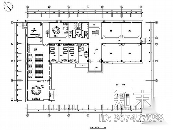 [南京]某高速公路应急养护保障用房办公楼室内装修图cad施工图下载【ID:967457098】