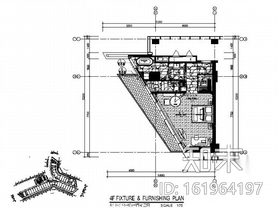 [深圳]某国际大酒店K1房型客房施工图施工图下载【ID:161964197】