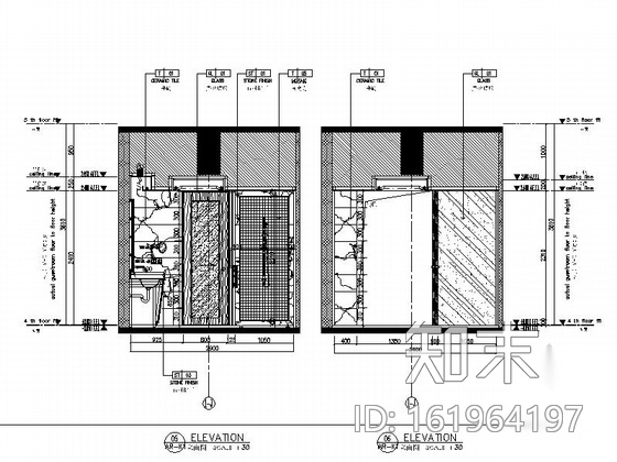 [深圳]某国际大酒店K1房型客房施工图施工图下载【ID:161964197】