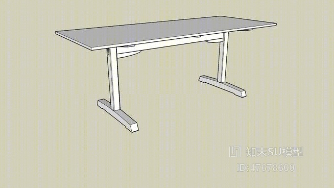 书桌SU模型下载【ID:47678600】