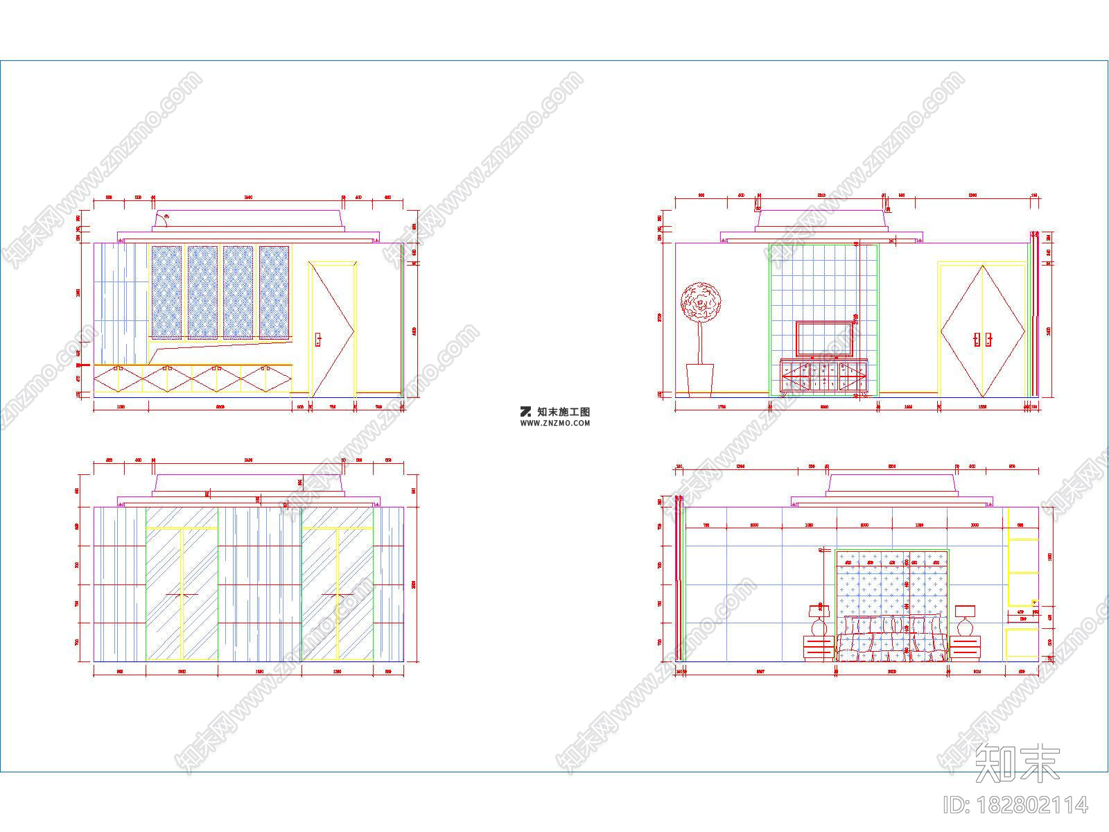 苏州九龙北京观塘新中式别墅CAD模型附高清效果图cad施工图下载【ID:182802114】