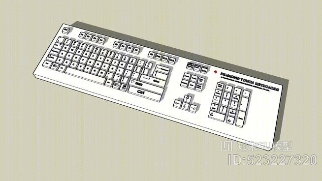 菱形视图键盘SU模型下载【ID:523227320】