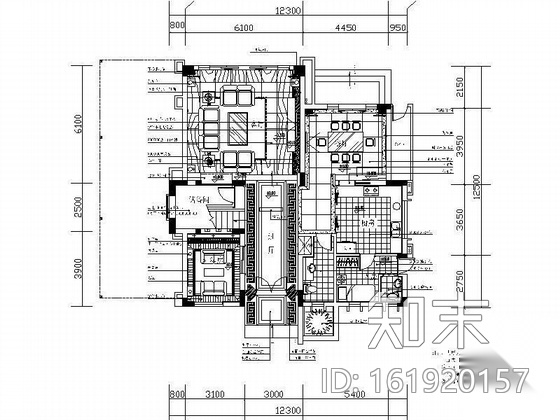 三层花园别墅装修图cad施工图下载【ID:161920157】