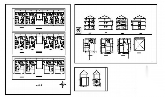 某兄弟型小农家住宅建筑方案图cad施工图下载【ID:166322190】