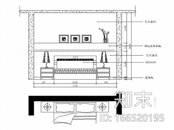 三居室时尚家装设计图cad施工图下载【ID:166520195】