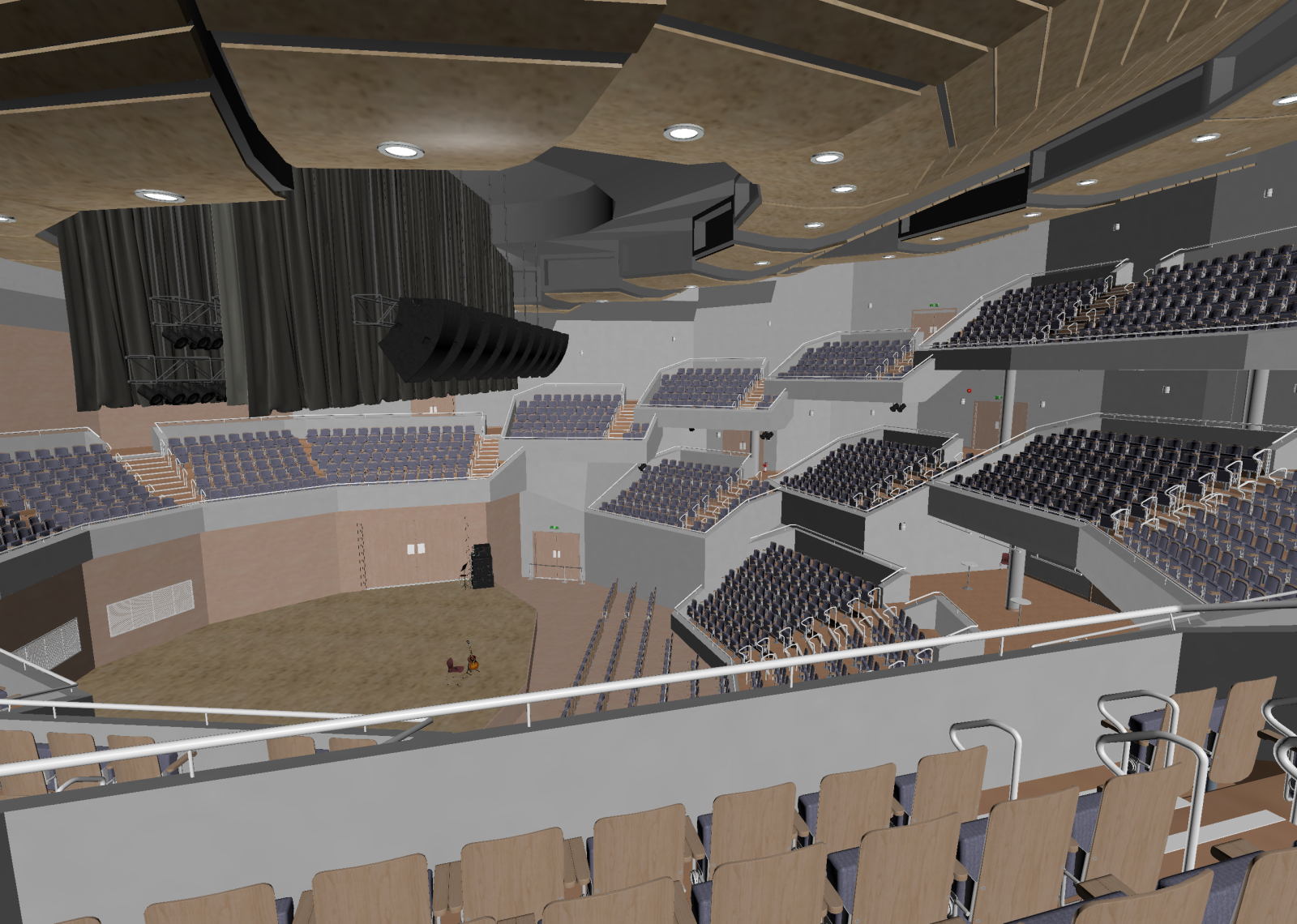 现代宴会厅3D模型下载【ID:1215081236】