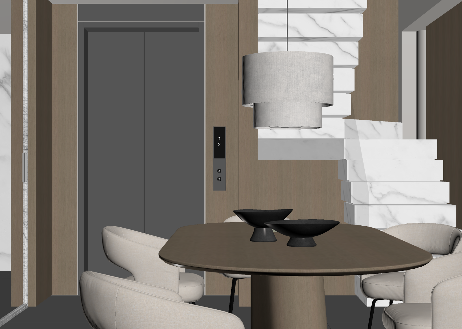现代酒店大堂3D模型下载【ID:1215020320】