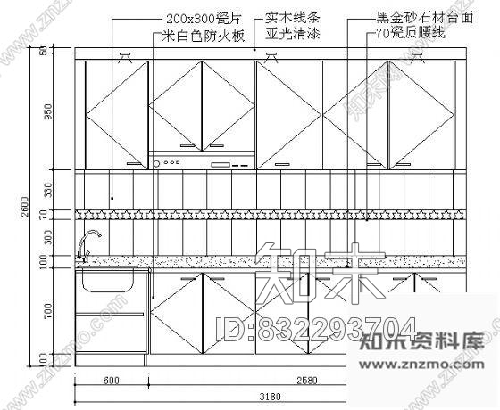 图块/节点厨房立面cad施工图下载【ID:832293704】