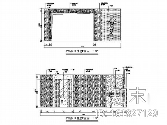 [上海]高级现代风格会所室内装饰施工图（含效果）施工图下载【ID:161827129】