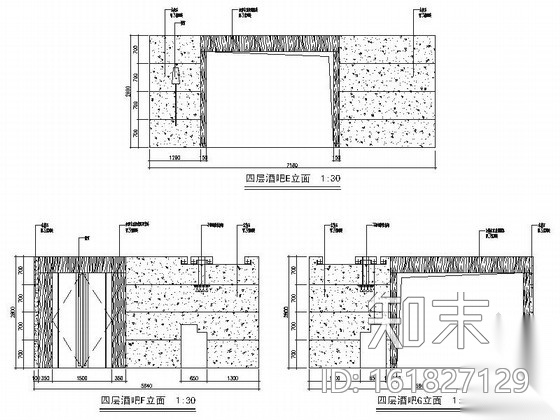 [上海]高级现代风格会所室内装饰施工图（含效果）施工图下载【ID:161827129】