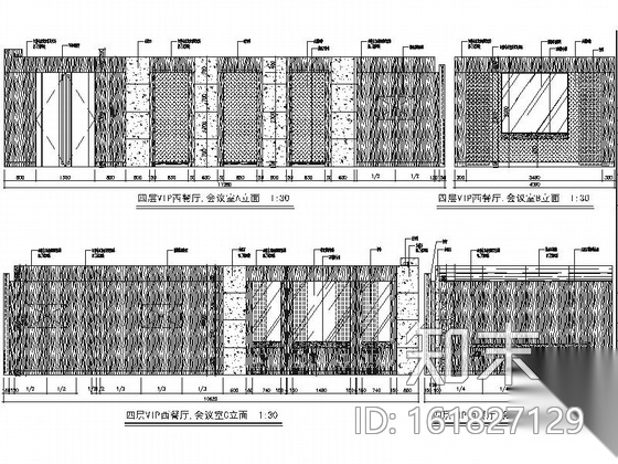 [上海]高级现代风格会所室内装饰施工图（含效果）施工图下载【ID:161827129】