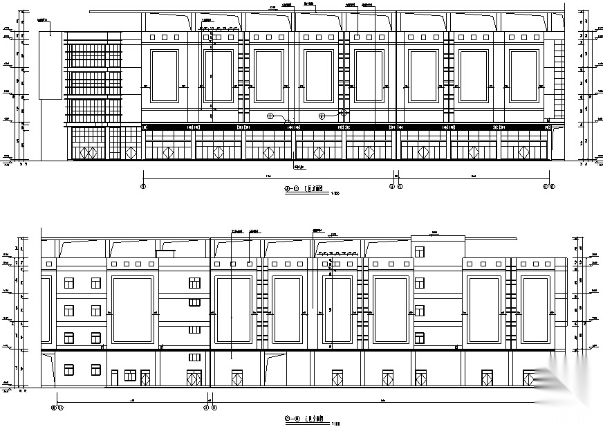 大型多层商场建筑设计施工图CADcad施工图下载【ID:166225154】