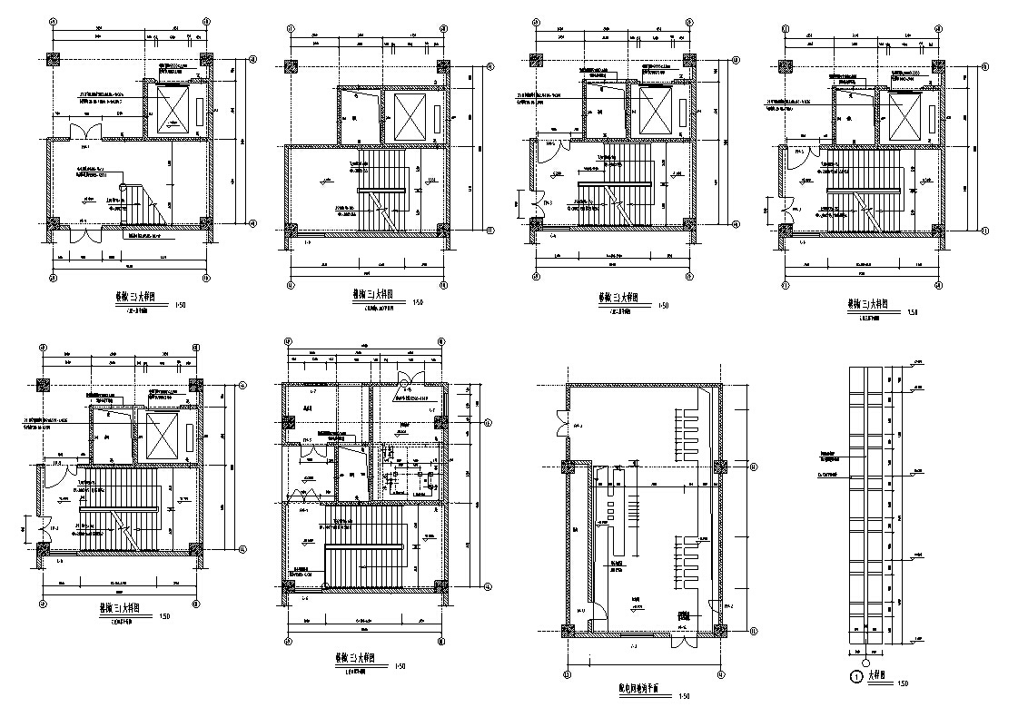 大型多层商场建筑设计施工图CADcad施工图下载【ID:166225154】